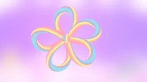 A Flower With A Rainbow Background Wallpaper
