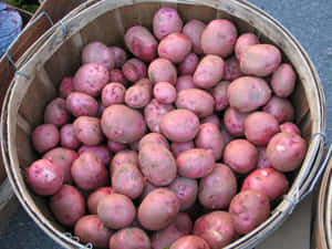 A Fresh Pile Of Red Potatoes In High Definition Wallpaper