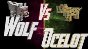 A Friendly Minecraft Ocelot Exploring The Wilderness Wallpaper