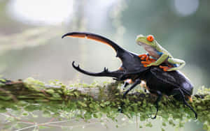 A Frogs Life With Insect Wallpaper