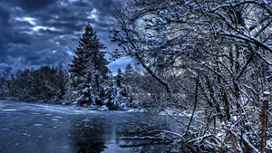 A Frozen River Wallpaper