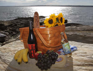 A Fun And Relaxing Beach Picnic Wallpaper