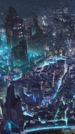 A Futuristic City With Expansive Urban Infrastructure Wallpaper