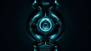 A Futuristic Design With Blue Lights And A Blue Background Wallpaper