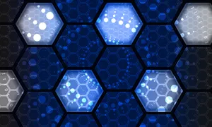 A Futuristic Hexagonal Technology Pattern Wallpaper