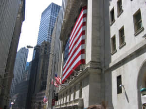 A Giant Wall Street Sign Captures The Spirit Of The Financial District In New York City Wallpaper