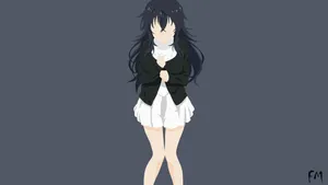A Girl In A White Dress And Black Jacket Wallpaper