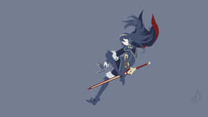 A Girl With Long Hair And A Sword Wallpaper