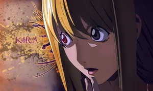 A Girl With Long Hair And A Yellow Eye Wallpaper