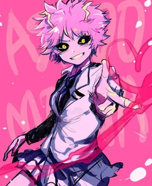 A Girl With Pink Hair And Pink Eyes Wallpaper