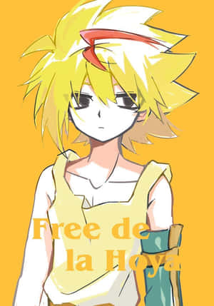 A Girl With Yellow Hair And A Yellow Background Wallpaper