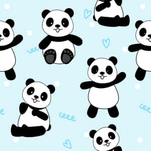 A Girly Panda Showing Off Her Beautiful Smile And A Fashionable Polka-dot Bow! Wallpaper