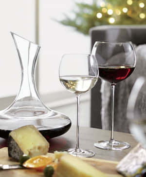 A Glass Of Delicious White Wine Wallpaper