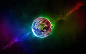 A Glimpse Of World From Outer Space Wallpaper