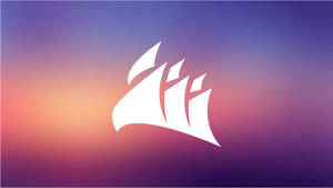 A Glowing Logo Of Corsair In A Stunning Sunset Wallpaper