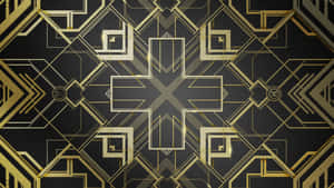 A Gold And Black Deco Wallpaper Wallpaper