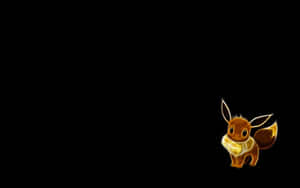 A Gold Eevee With A Black Background Wallpaper