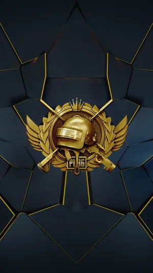 A Golden Logo With A Golden Shield Wallpaper