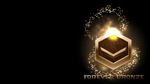 A Golden Logo With The Words Forever Forged Wallpaper