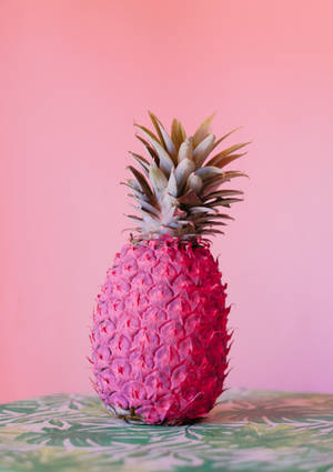 A Gorgeous, Bright Pink Pineapple Wallpaper