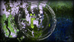 A Green And Blue Circle With A Green Background Wallpaper