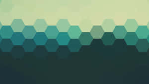 A Green And Blue Hexagonal Background Wallpaper