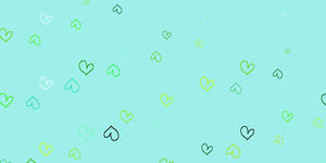 A Green And Green Heart Pattern On A Blue Background Wallpaper