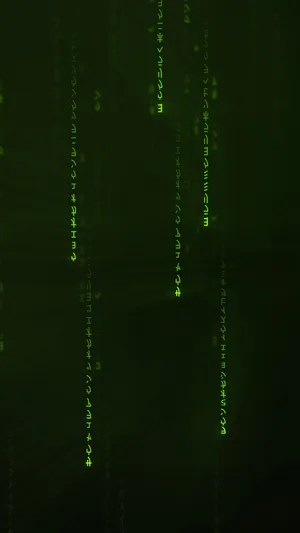 A Green Background With A Matrix Of Numbers Wallpaper