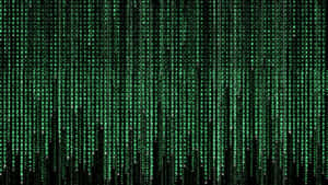 A Green Binary Code Background Wallpaper