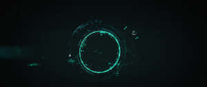 A Green Circle With A Green Light In The Middle Wallpaper