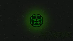 A Green Logo With A Black Background Wallpaper