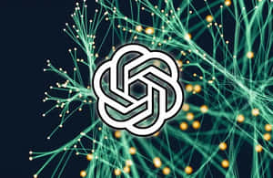 A Green Logo With A Light Shining Through It Wallpaper