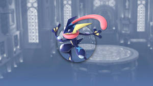 A Greninja Pokemon, Ready For Battle Wallpaper