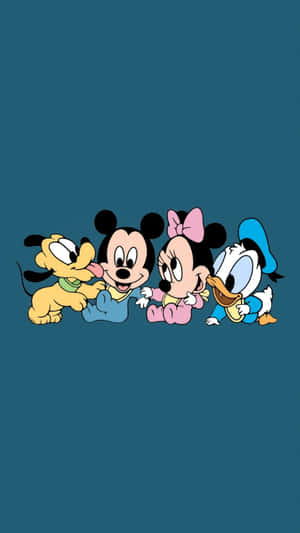 A Group Of Adorable Cartoon Characters Smiling And Posing Together Wallpaper