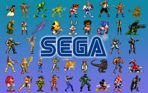 A Group Of Characters In A Sega Game Wallpaper