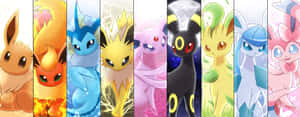 A Group Of Eeveelutions Wallpaper