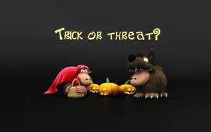 A Group Of Excited Kids Dressed In Costumes For Trick-or-treating On Halloween Night Wallpaper