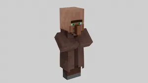 A Group Of Friendly Minecraft Villagers Gathering In Their Village Wallpaper