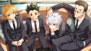 A Group Of Friends From The Anime Series Hunter X Hunter Meet Up Wallpaper