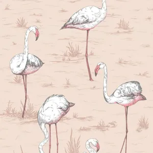 A Group Of Graceful Pink Flamingos Wallpaper