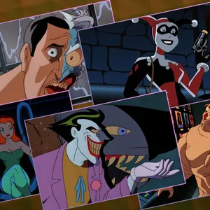 A Group Of Iconic Cartoon Villains Posing Together Triumphantly Wallpaper