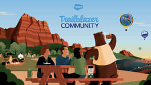 A Group Of People Are Sitting At A Picnic Table With The Words Twilight Community Wallpaper