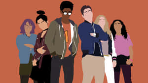 A Group Of Six Young Teenagers From Marvel's Runaways Tv Series Wallpaper