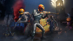 A Group Of Soldiers In A Halloween Costume Wallpaper