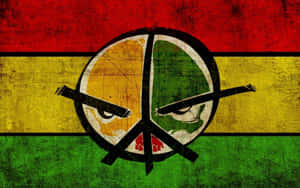 A Grunge Wallpaper With A Rasta Symbol Wallpaper