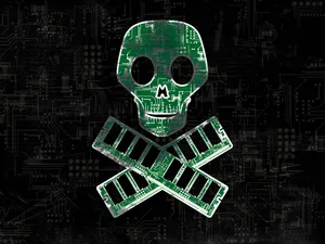 “a Hacker’s Calling Card – A Poison Skull Symbolizes Disruption” Wallpaper