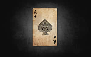 A Hand Of Cards On A Sleek, Black Background Wallpaper