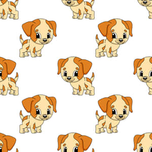 A Happy Cartoon Dog With Its Tongue Out Enjoying Life Wallpaper