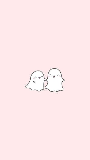 A Happy Ghost Celebrating Halloween Wallpaper