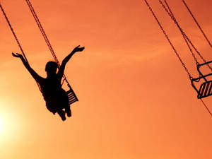 A Happy Shadow Of A Girl Wallpaper